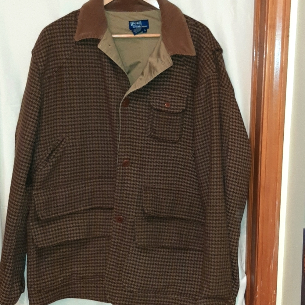 Polo houndstooth English shooting jacket